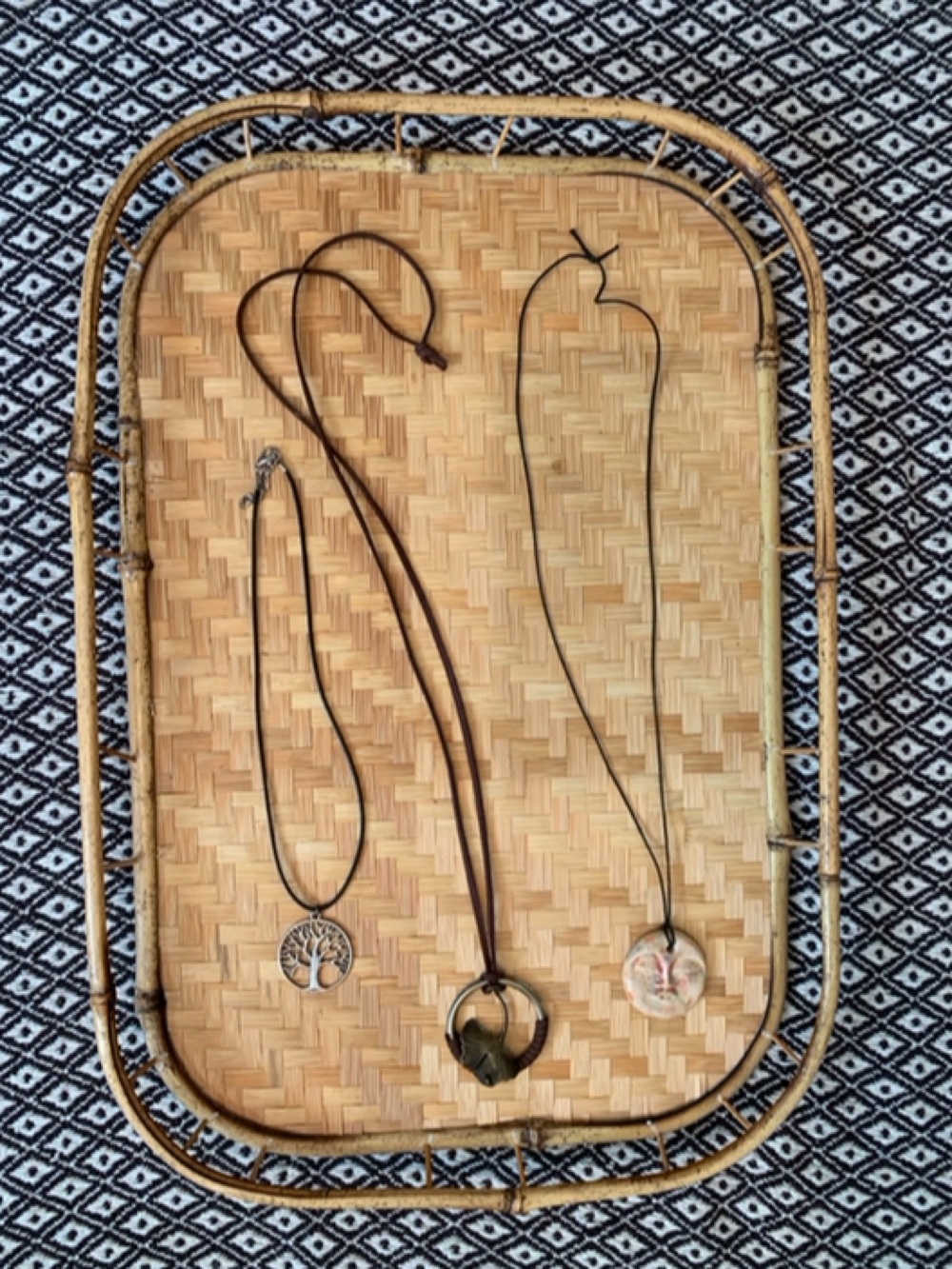3 90’s hippie necklace lot